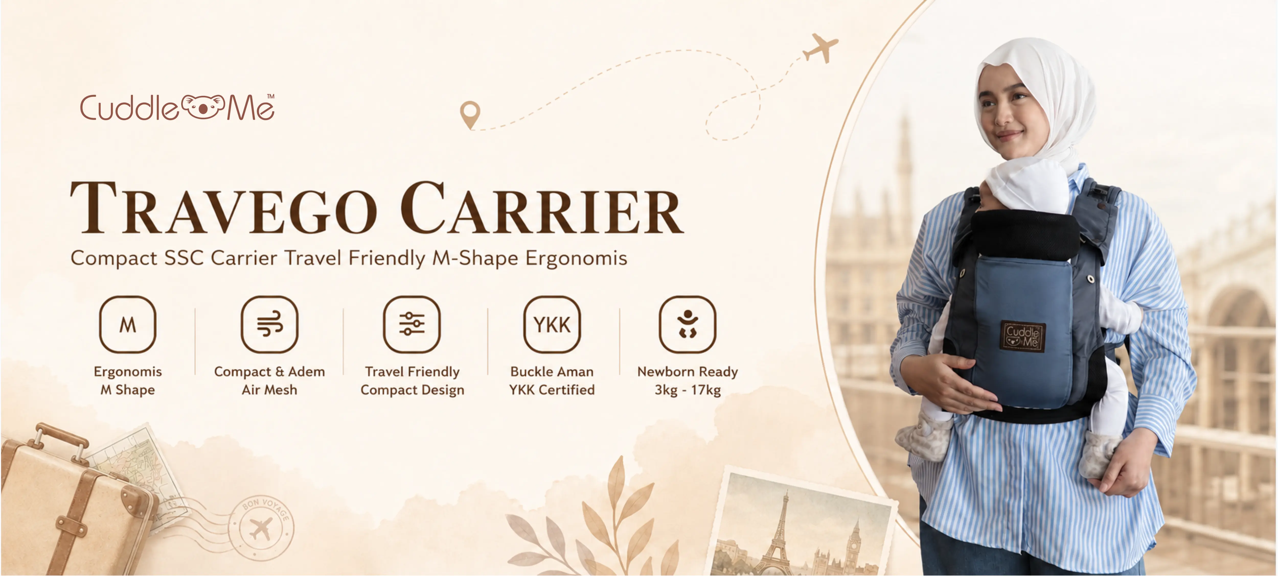 Cover Produk CuddleMe Travego Carrier