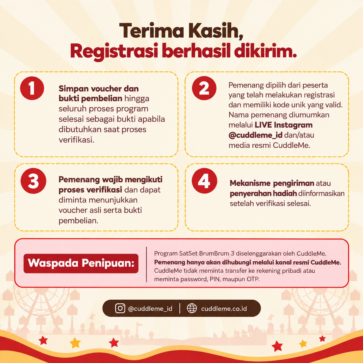 Terima kasih, registrasi berhasil dikirim.
