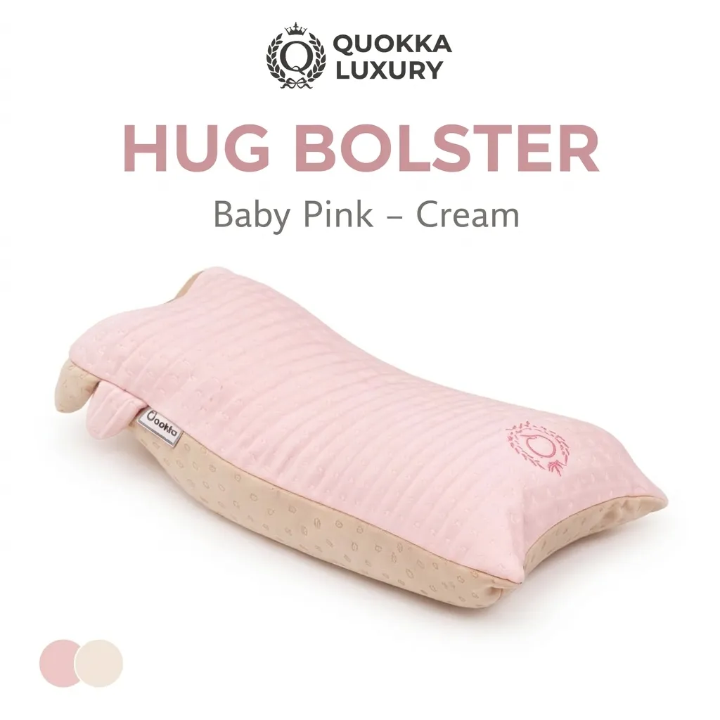 [MFG570033] QUOKKA LUXURY HUG BOLSTER (Baby Pink - Cream)