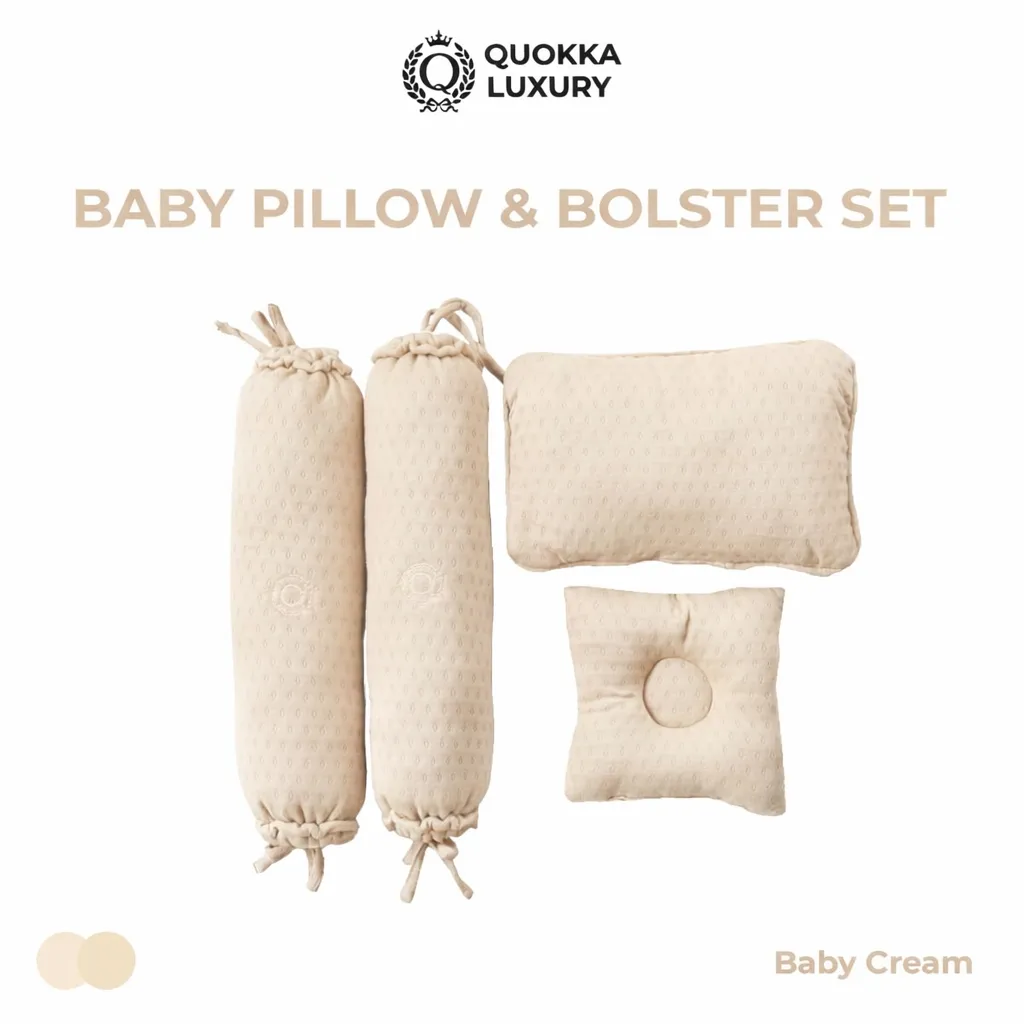 QUOKKA LUXURY BABY PILLOW & BOLSTER SET