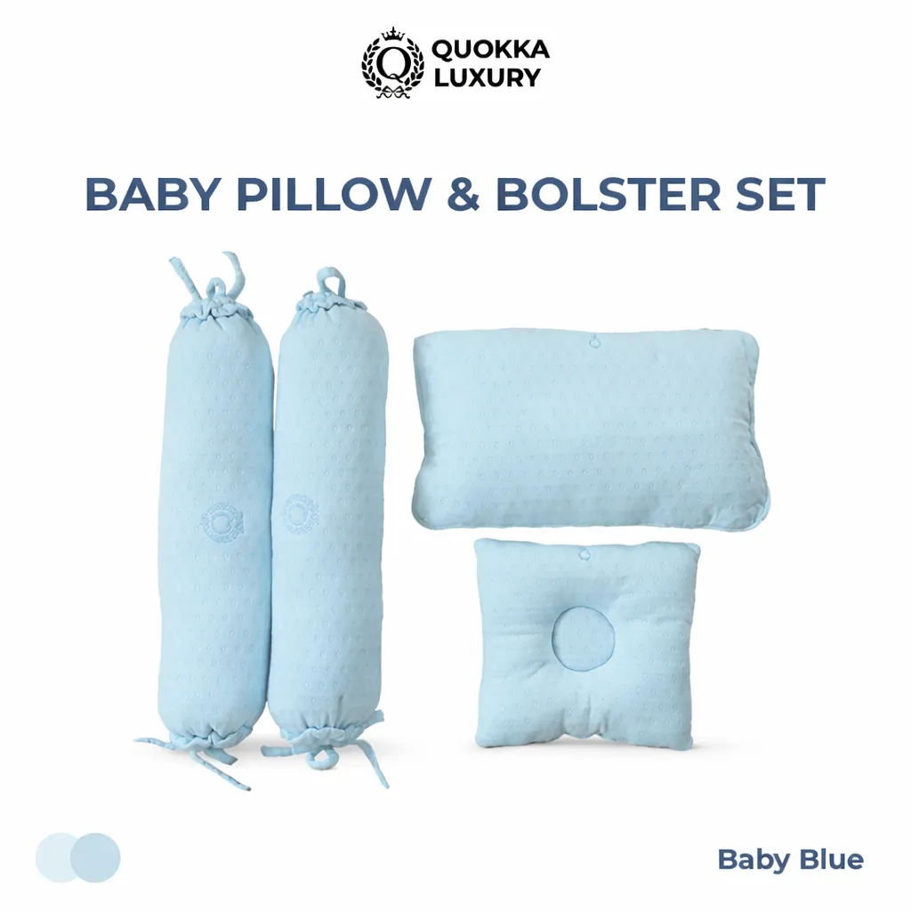 QUOKKA LUXURY BABY PILLOW & BOLSTER SET