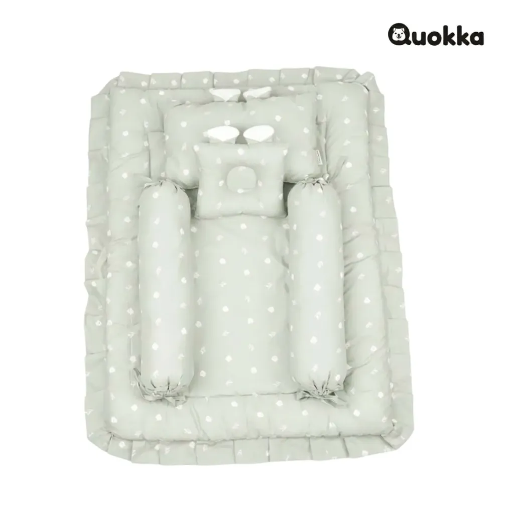 [MFG630002] QUOKKA STANDARD BABY MATTRESS WITH BOLSTER SET + BOLSTER (Sage)