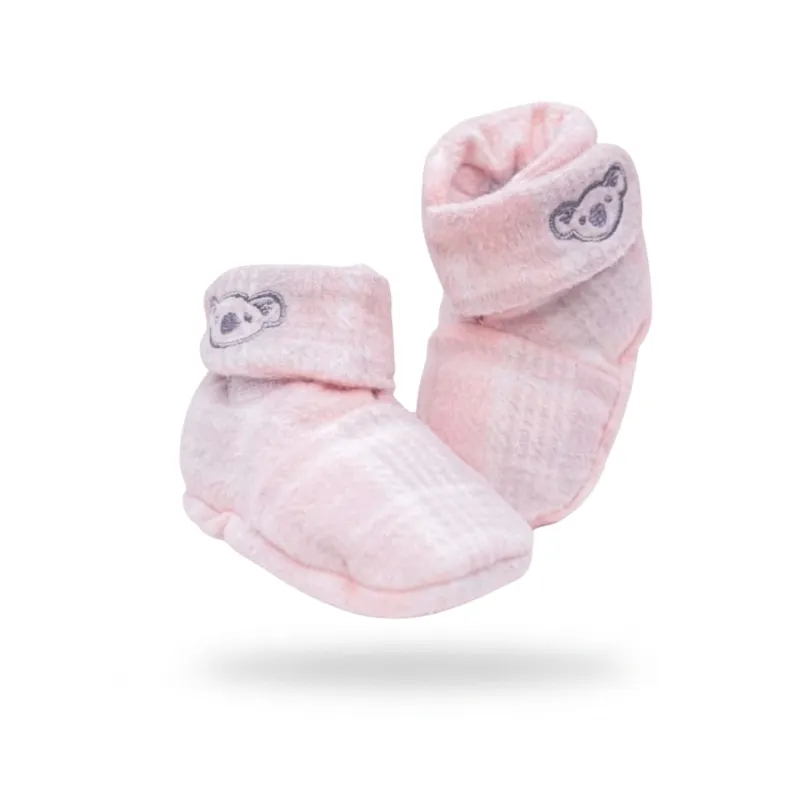 [MFG100015] FITTED BOOTIES MOTIF (Check Pink)