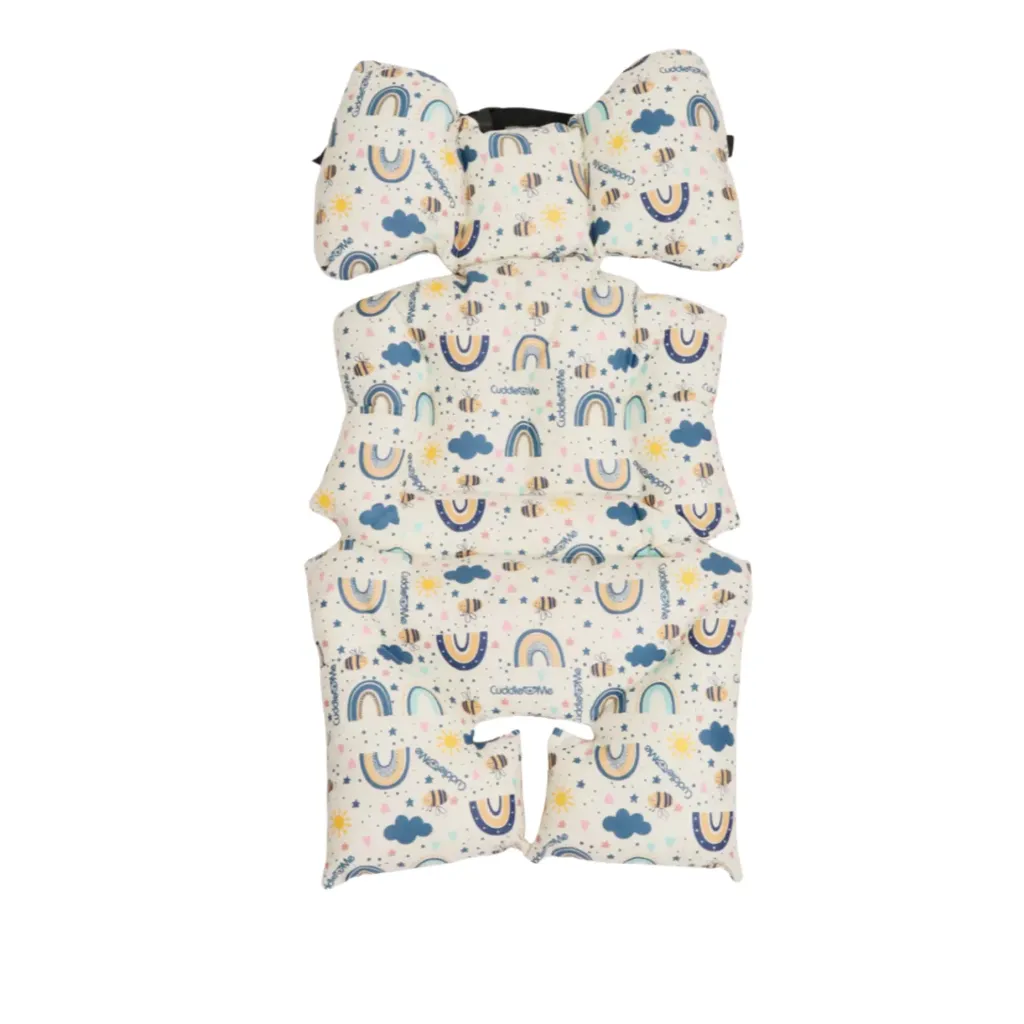 [MFG610017] NURSERY STROLLER PAD (Rainbow Bee Cream)