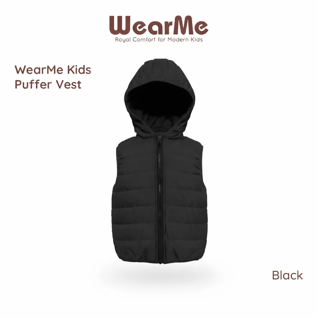 [MFG760001] Wearme Kids Puffer Vest (Black, S)