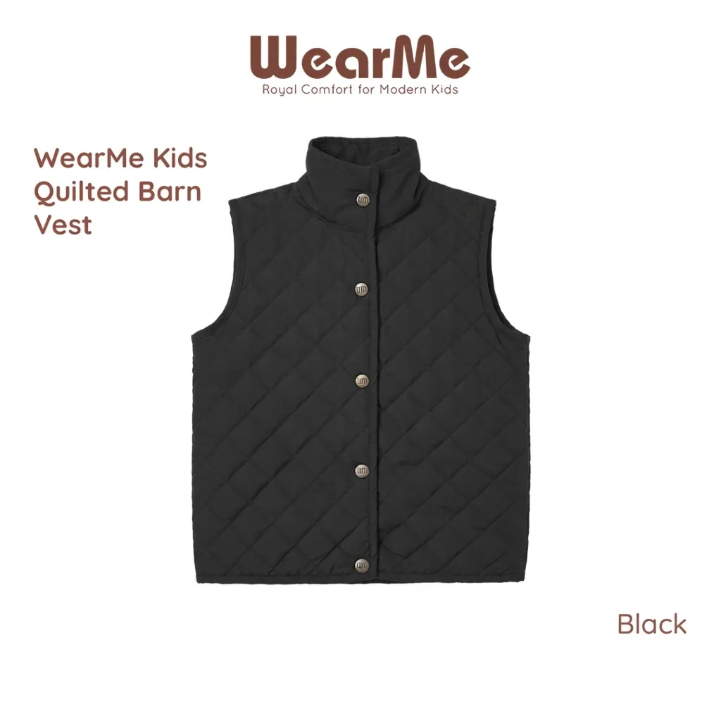 [MFG780001] Wearme Kids Quilted Barn Vest (Black, S)