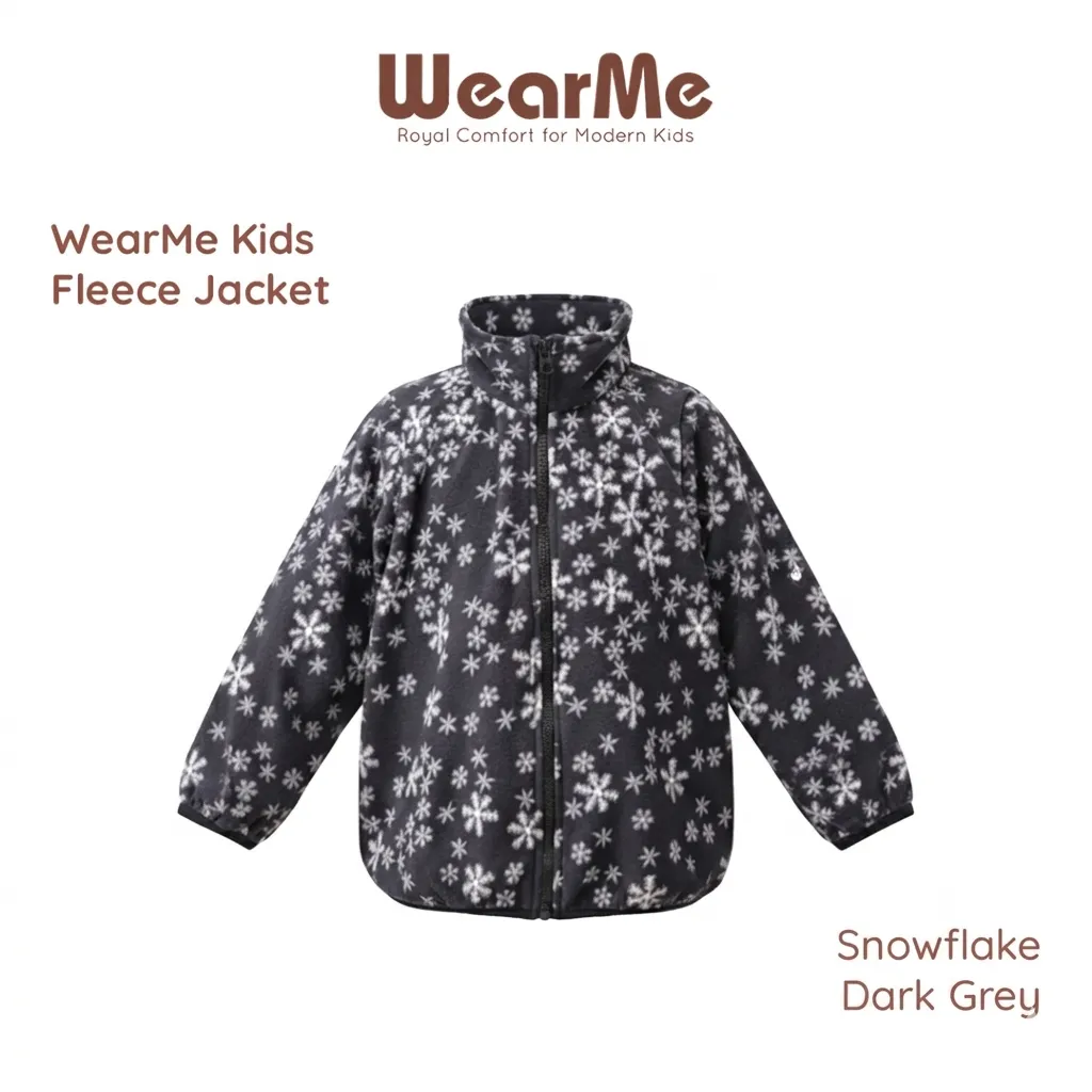 [MFG720004] Wearme Kids Fleece Jacket (Snowflake Dark Grey, S)
